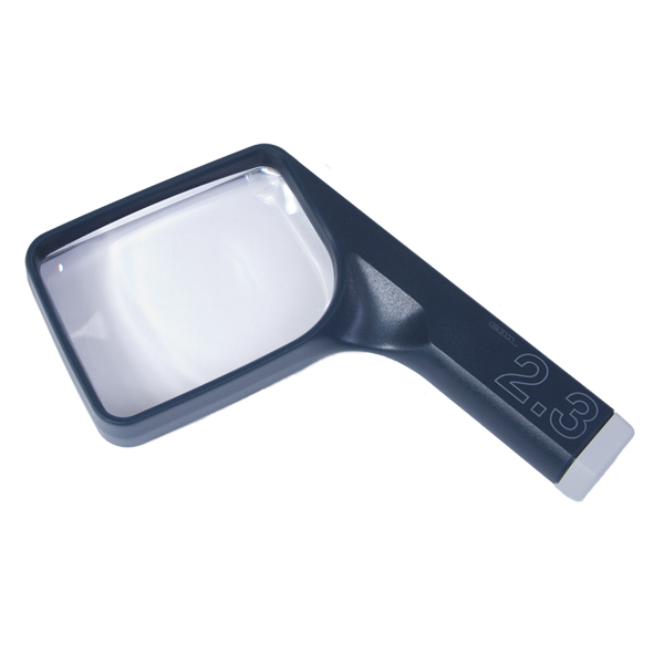 2.3X Coil Rectangular Magnifier - 4 Inch Lens - Click Image to Close